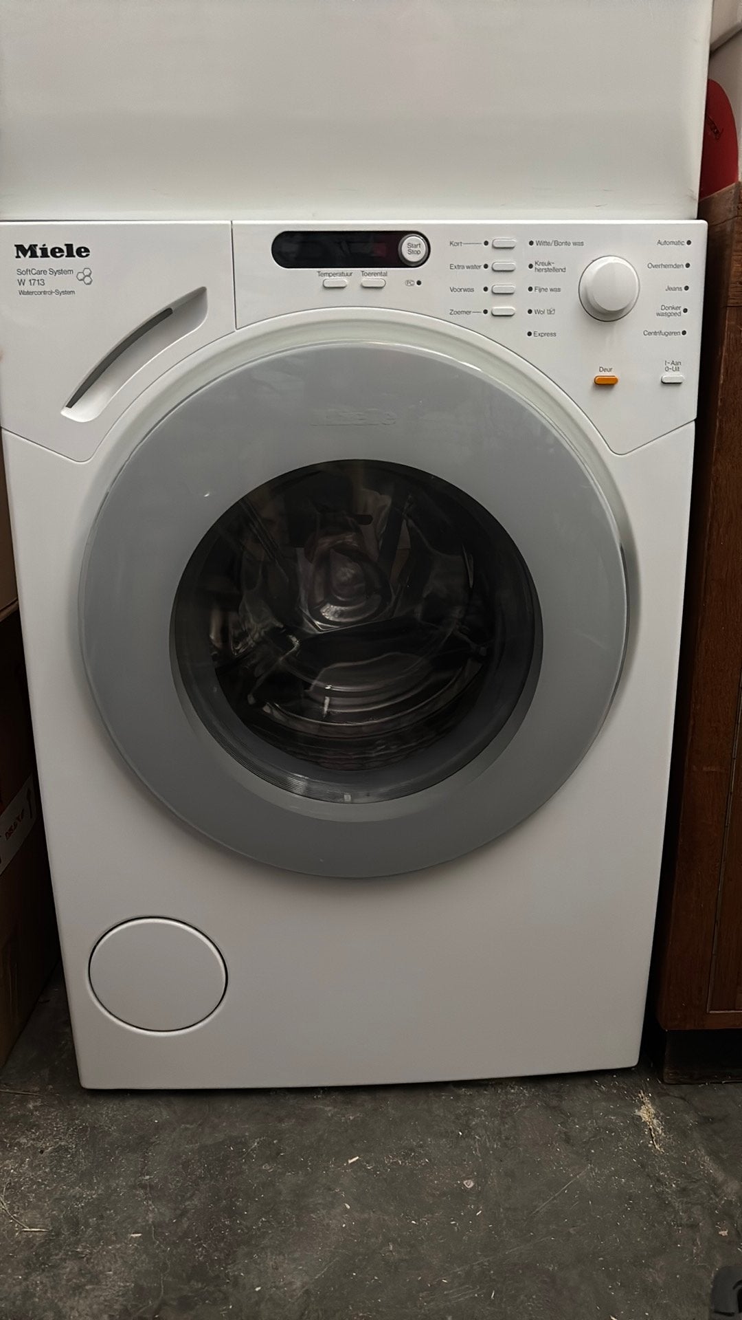 Miele W 1713 SoftCare System Wasmachine, Ophalen, Gebruikt, Voorlader, Wolwasprogramma