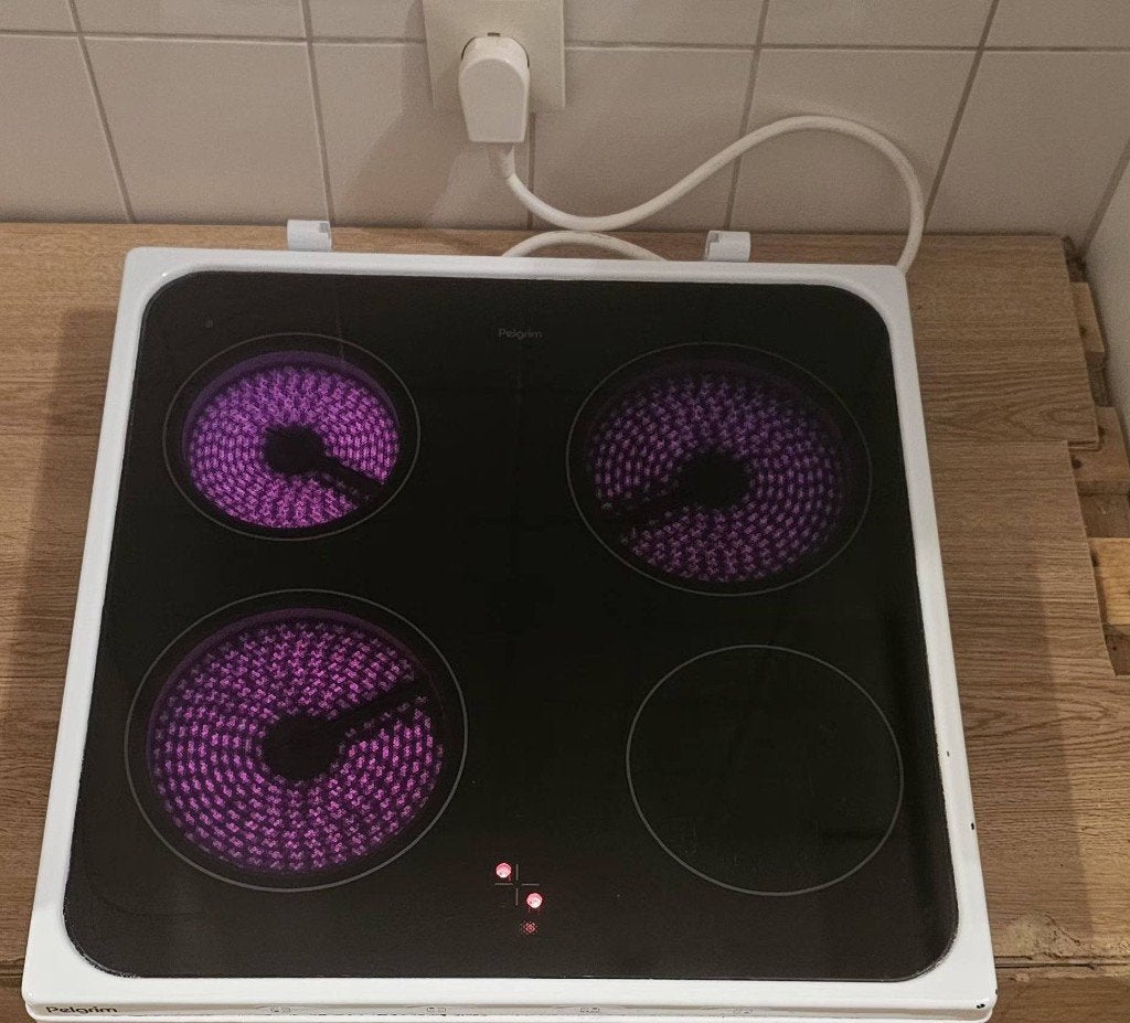 Pelgrim elektrische kookplaat, Witgoed en Apparatuur, Kookplaten, Ophalen, Gebruikt, 4 kookzones, Vrijstaand