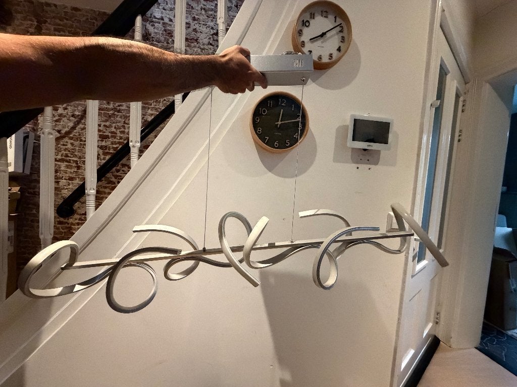 Moderne LED Hanglamp, Ophalen, Zo goed als nieuw, Metaal, Minder dan 50 cm