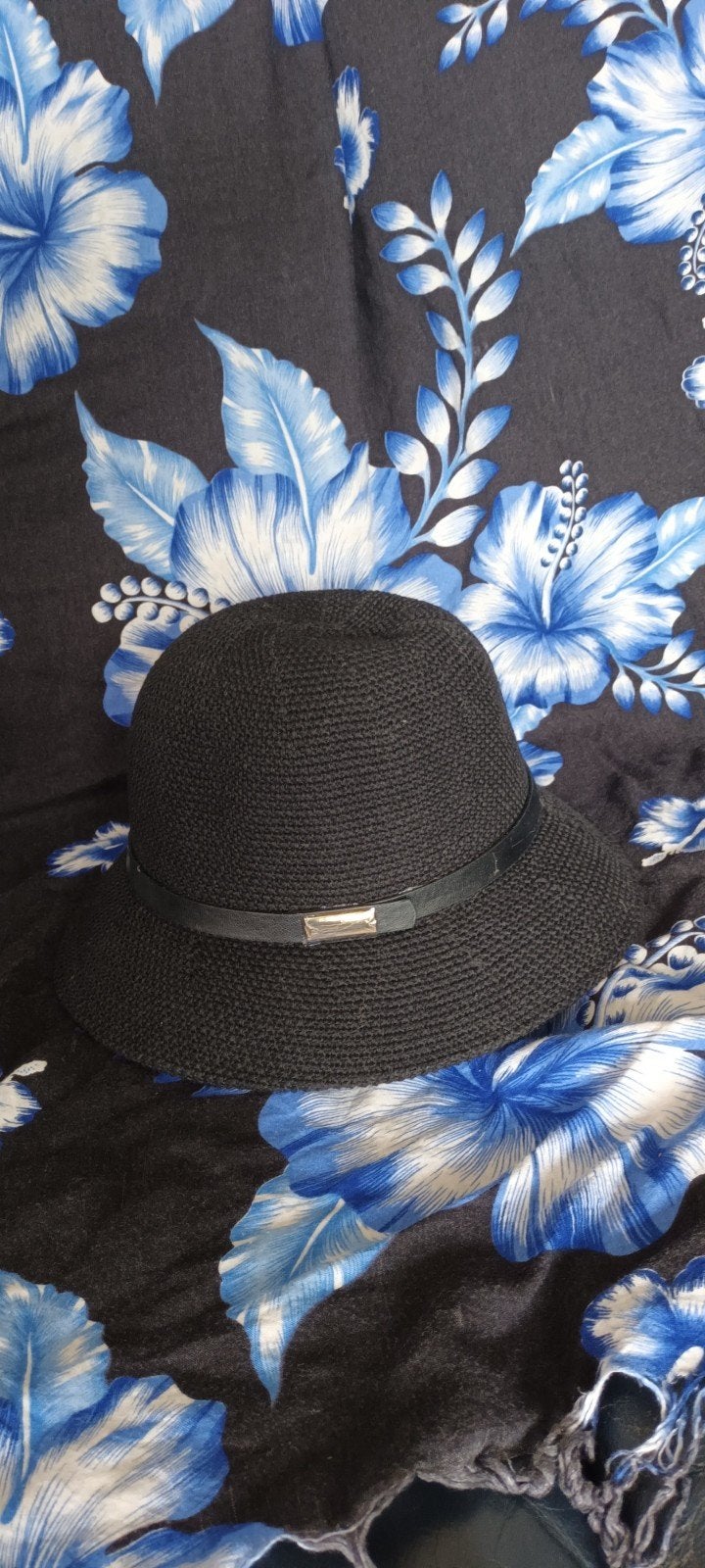 Zwarte zomerhoed verstelbaar, Kleding | Dames, Hoeden en Petten, Hoed, One size fits all, Ophalen of Verzenden, Onbekend