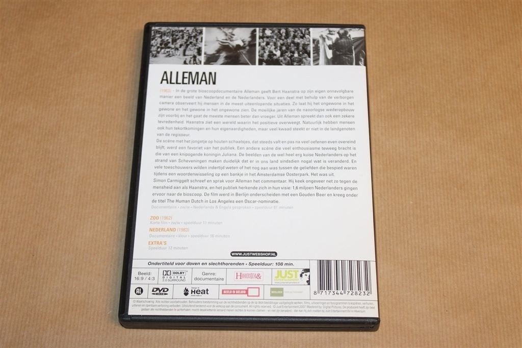 Alleman — Klassieke Nederlandse Documentaire Haanstra, Alle leeftijden, Ophalen of Verzenden, Zo goed als nieuw