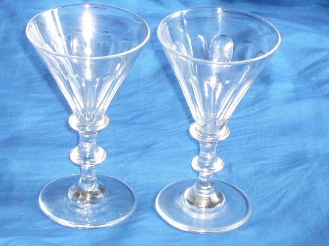Loodkristal Antieke Paraplu Glas 2x Amandelslijpsel, Antiek en Kunst, Antiek | Glas en Kristal, Ophalen