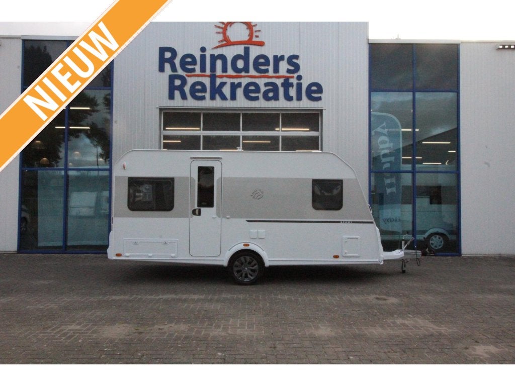 Knaus Sport 450 FU Actie model, Caravans en Kamperen, Caravans, Rondzit, Bedrijf, 4 tot 5 meter, Schokbreker