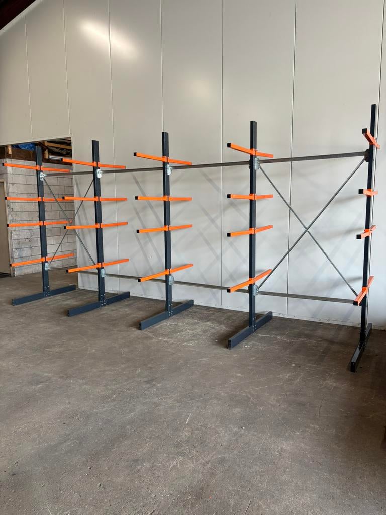 Dubbelzijdige draagarmstelling / magazijnstelling / stelling, Doe-het-zelf en Verbouw, Ophalen, Gebruikt, ., .