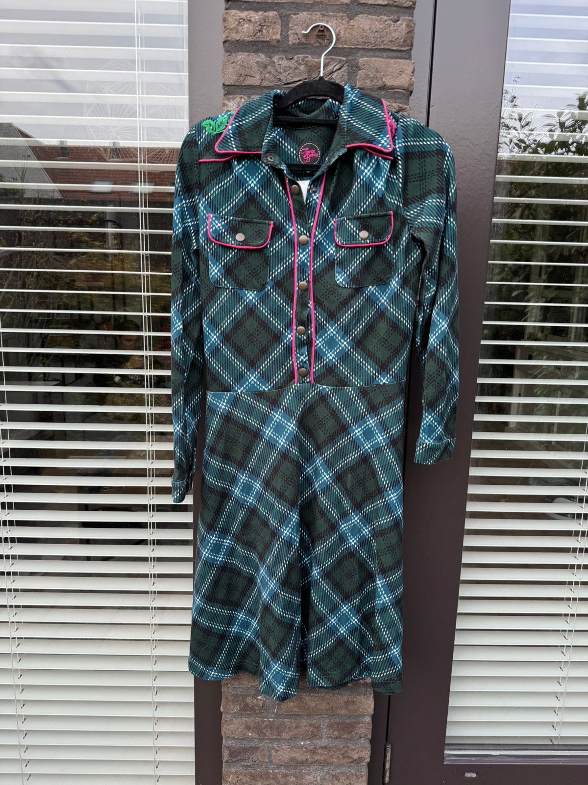 Tante Betsy Dress Texas Tartan Green, maat S., Ophalen, Zo goed als nieuw, Knielengte, Maat 36 (S)