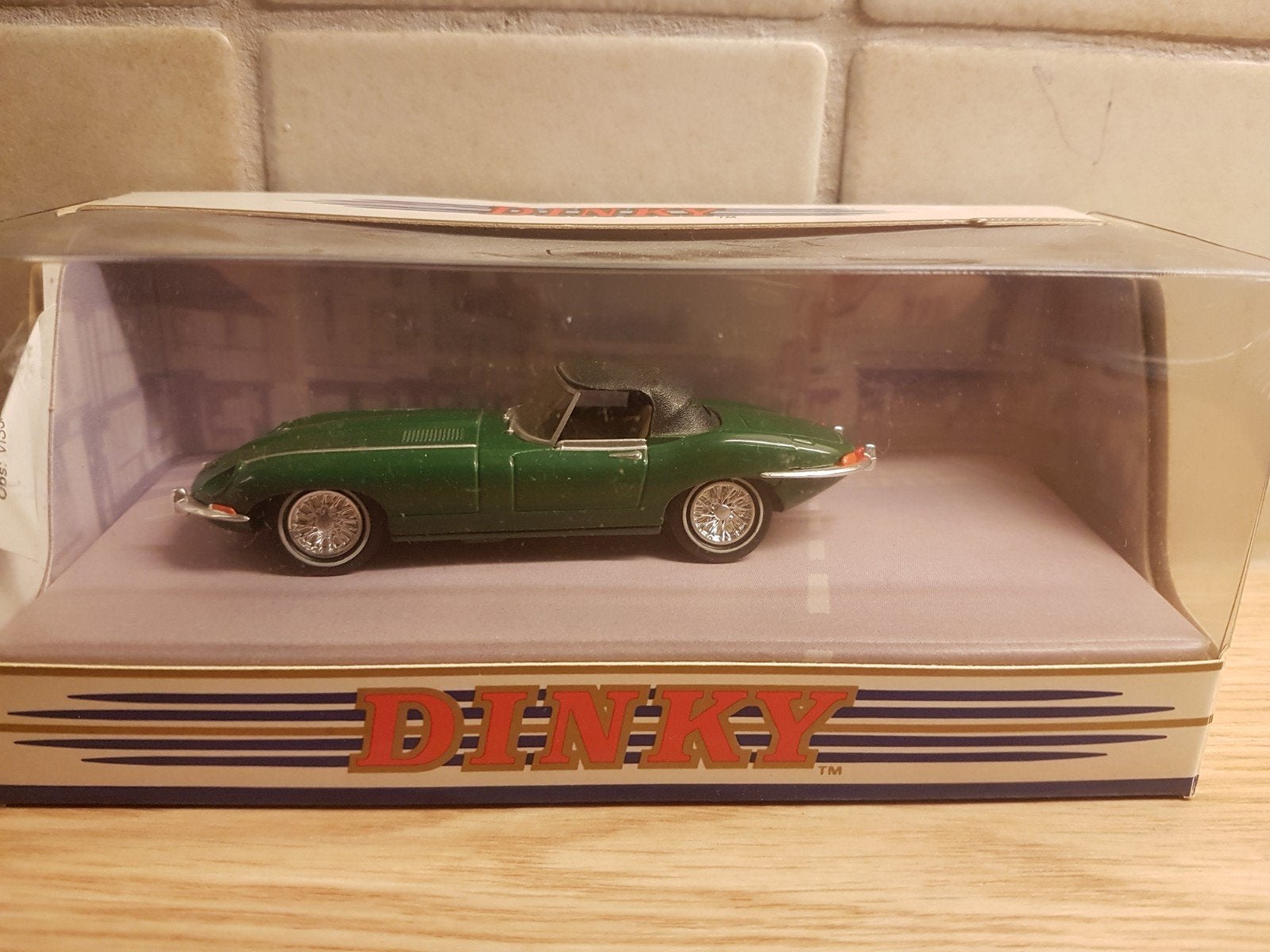 dinky matchbox jaguar E-type mk 1 1/2 groen 1968, Ophalen of Verzenden, Zo goed als nieuw, Auto, Matchbox