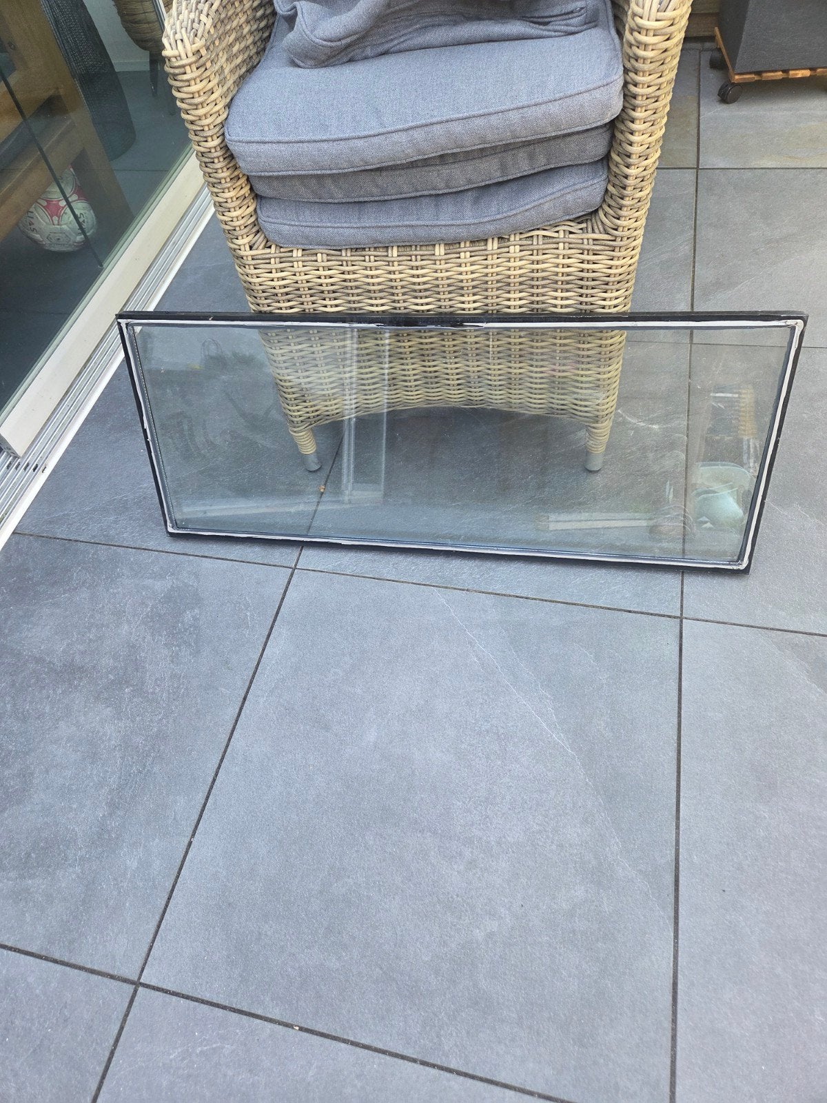 Dubbel glas raampje 92,5 x 37 x 2,5 cm, Doe-het-zelf en Verbouw, Ophalen, Gevelraam of Ruit, Gebruikt, Minder dan 80 cm