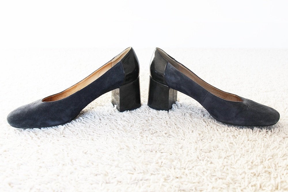 Blauw Suede Geox Lak Pumps (Maat 40) - s8 € 40,-, Kleding | Dames, Geox, Pumps, Blauw, Ophalen of Verzenden