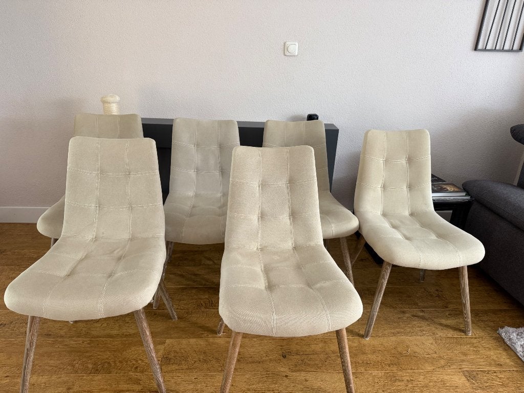 Stoelen 6 stuks, Huis en Inrichting, Stoelen, Ophalen, Gebruikt, Overige kleuren, Stof
