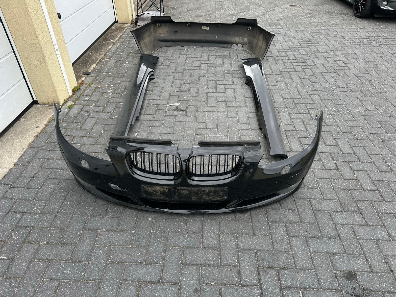 BMW E92 Coupé Voorbumper, Achterbumper, Dorpels - Black Sapp, Gebruikt, Voor, Ophalen of Verzenden, Bumper