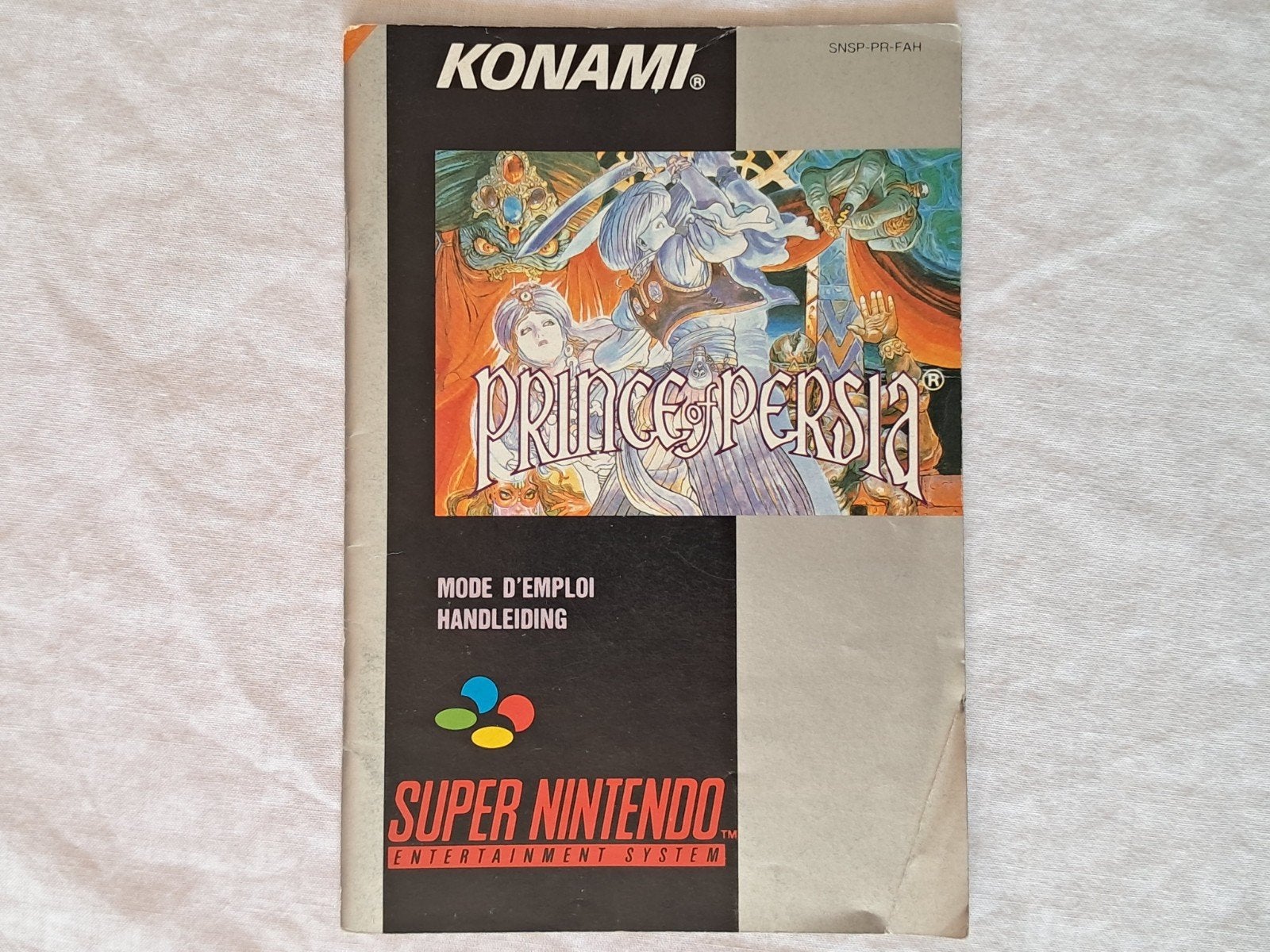 Prince of Persia Handleiding / Manual - Super Nintendo SNES, Gebruikt, 1 speler, Eén computer, Ophalen of Verzenden