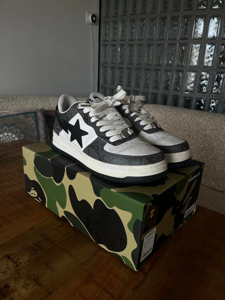 A Bathing Ape Bape Sta Snake Skin Black, Kleding | Heren, Schoenen, Ophalen of Verzenden, Zo goed als nieuw, Zwart