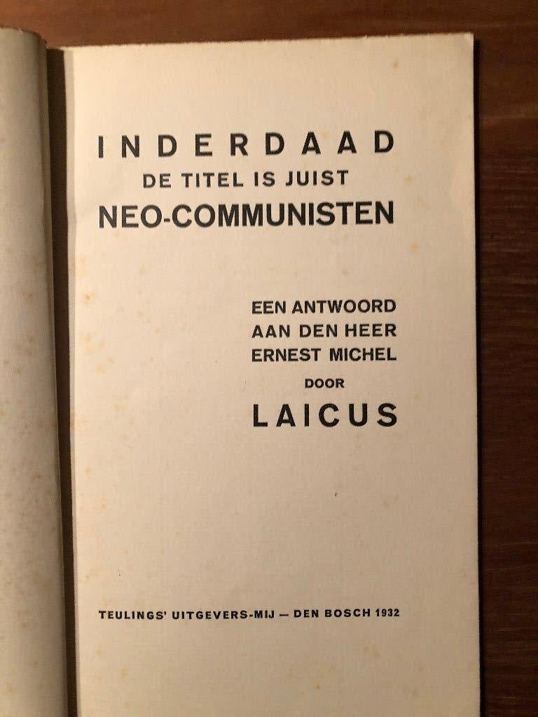 Fascisme, N.S.B. 3 x Ernest Michel. Neo-Communisten (1933),, Tweede Wereldoorlog, Verzenden, Ernest Michel, Overige onderwerpen