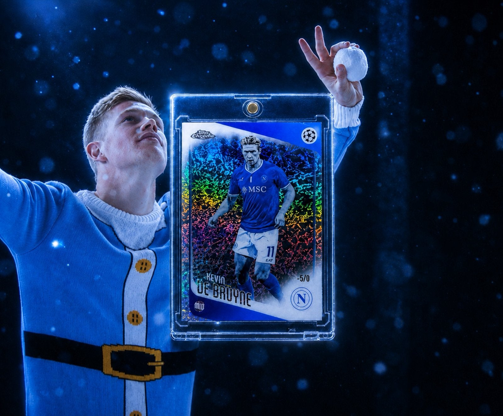 Kevin de bruyne frozenfractor -5/0 Topps Chrome, Eén persoon