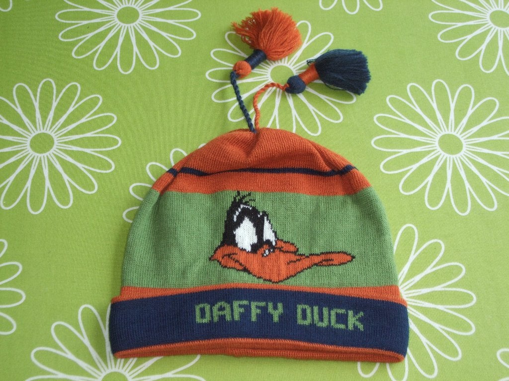 Nieuwe Daffy Duck kinder muts van Looney Tunes 1997, Maat 62, Jongetje of Meisje, Nieuw, Ophalen of Verzenden