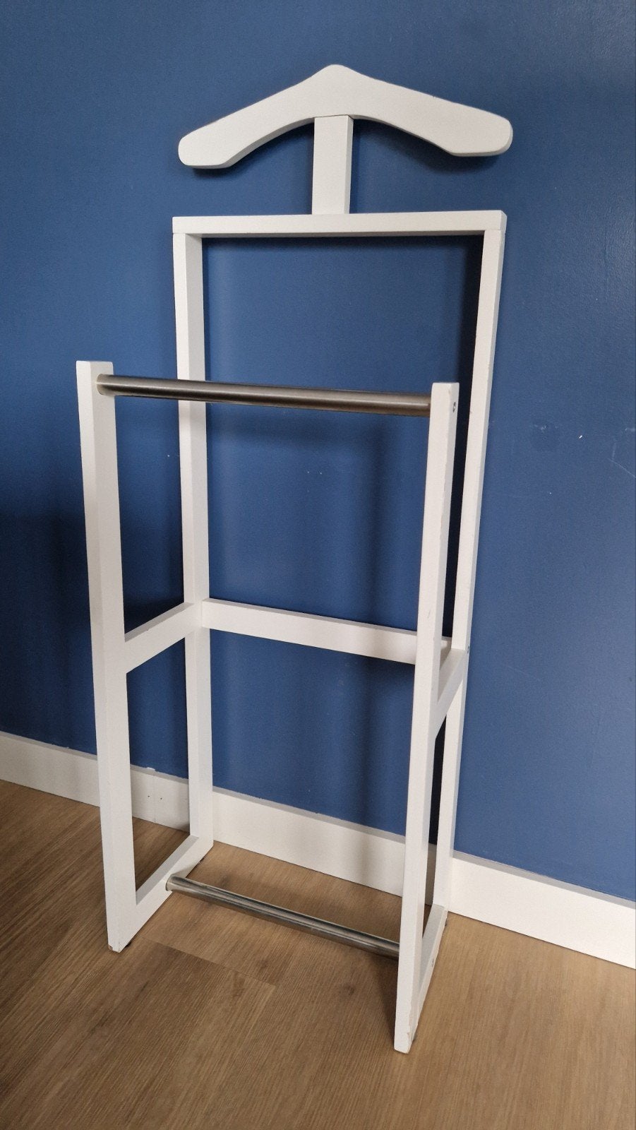 Mooie witte houten dressboy / kledingstandaard, Ophalen, Gebruikt, 100 tot 150 cm, Overige typen