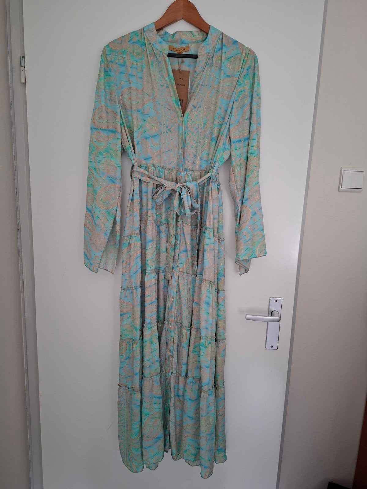 Nieuwe Boho Ibiza Jurk met Ceintuur - One Size (t/m 42), Meerkleurig, Maat 42/44 (L), Nieuw, Ophalen of Verzenden