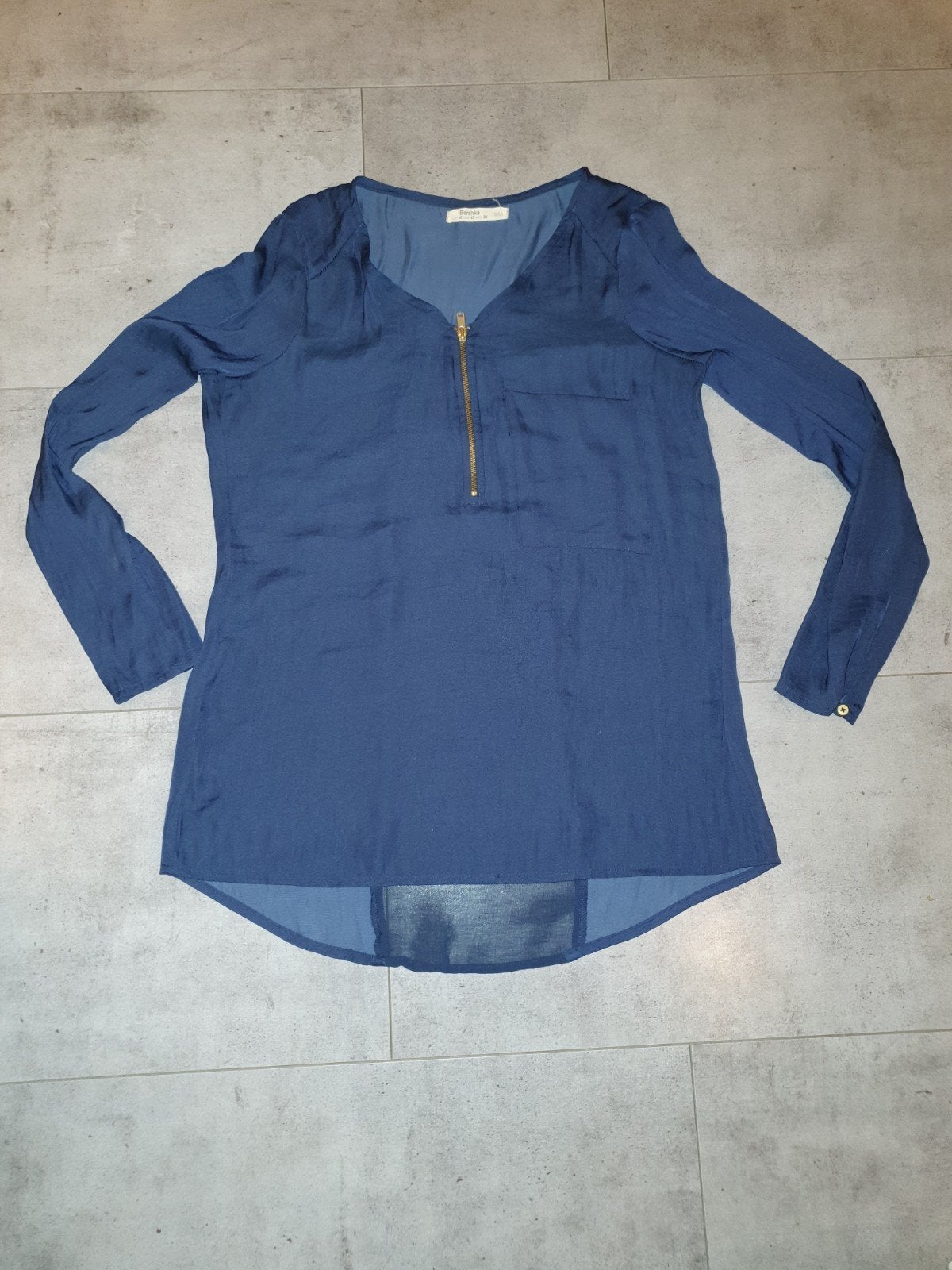 Blauwe top maat XS, Kleding | Dames, Blauw, Ophalen of Verzenden, Zo goed als nieuw, Lange mouw