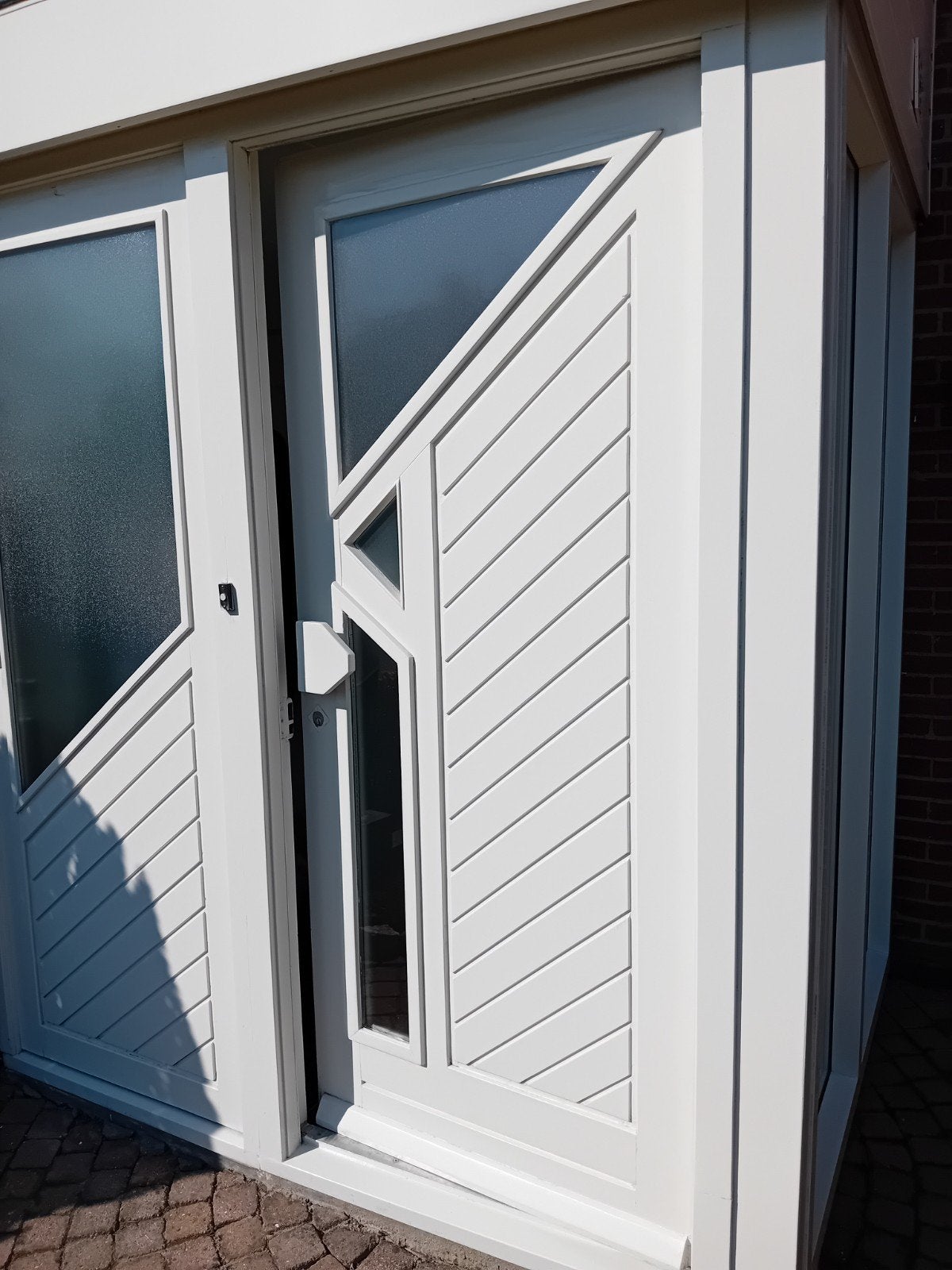 Voordeur 93 x211 plus nw.oplegslot en scharnieren., Ophalen of Verzenden, Gebruikt, Overige materialen, Slot