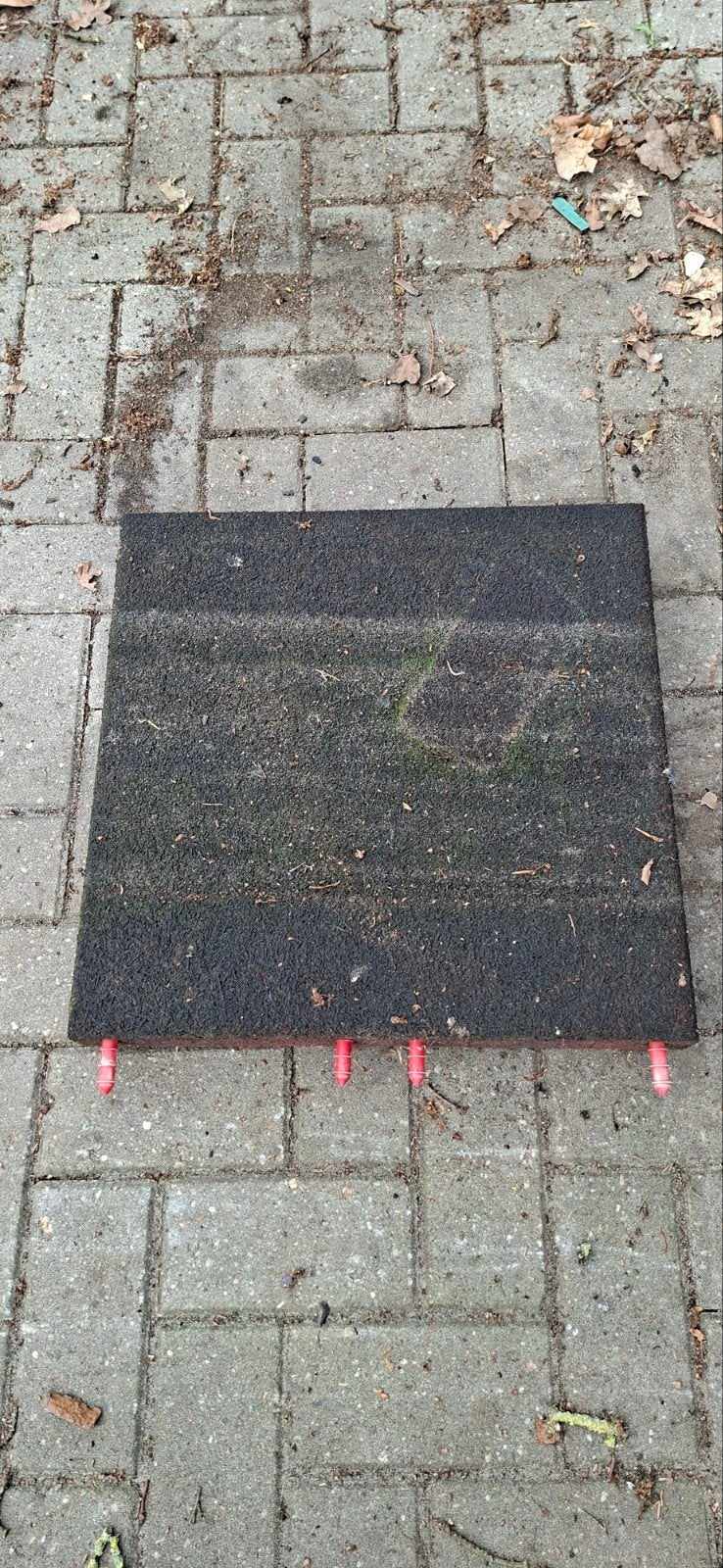 Valdempende rubber tegels 50x50x7 cm - 10 m², Ophalen, Gebruikt, Overige typen, Rubber