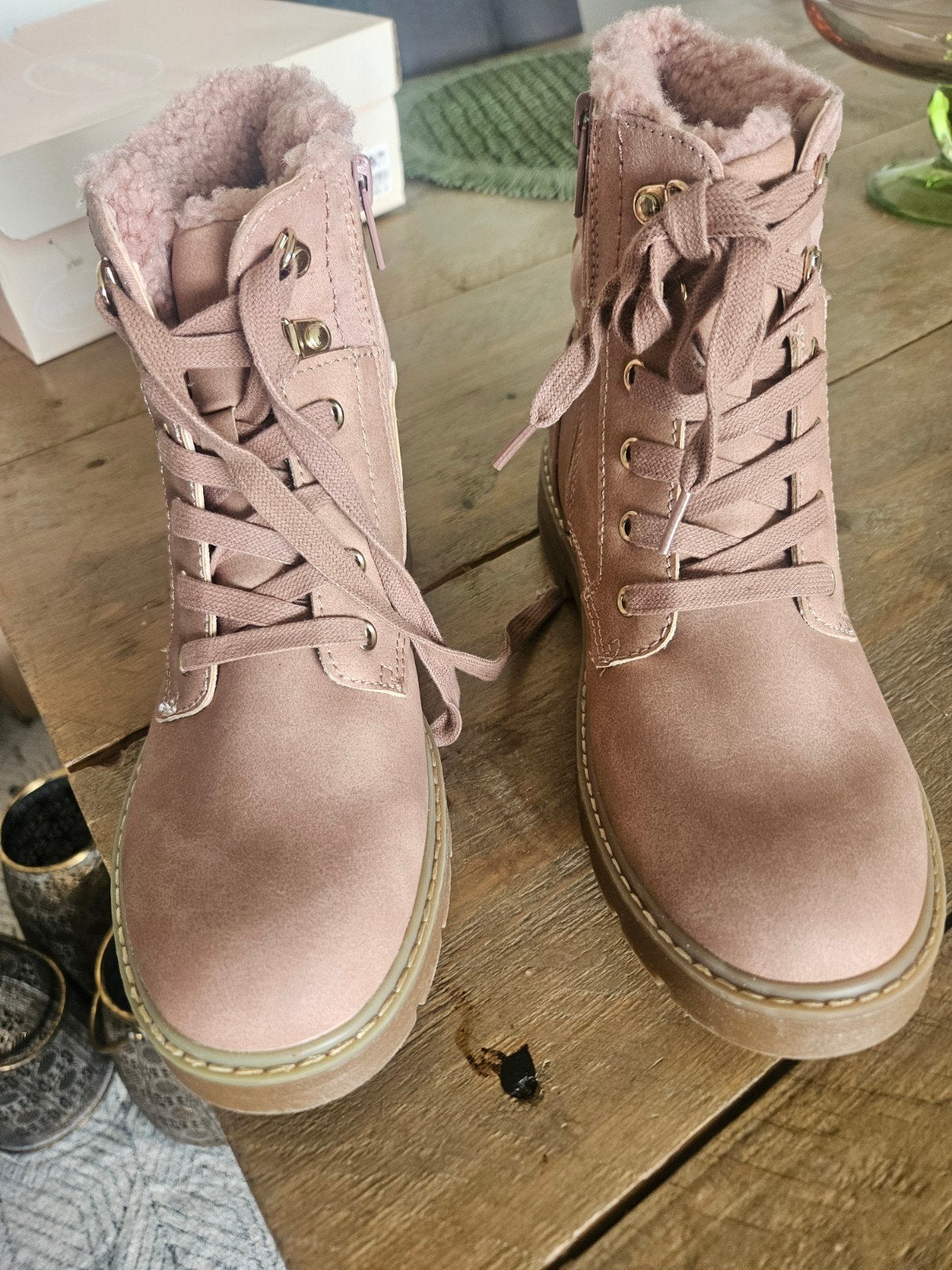Nieuw; stoere oudroze boots mt35, Meisje, Nieuw, Ophalen of Verzenden, Laarzen