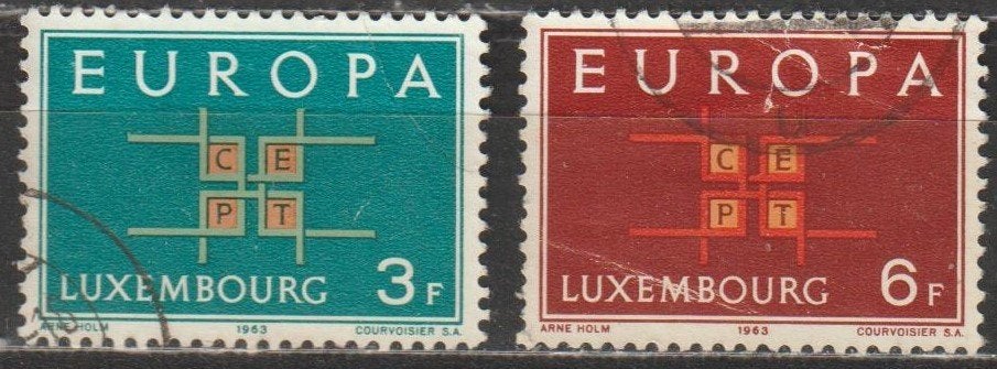 3227. Luxemburg 680/81 gest. Europa, Ophalen of Verzenden, Luxemburg, Gestempeld