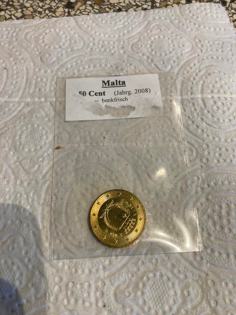 Munt 50 cent Malta, Ophalen of Verzenden, Malta, 50 cent