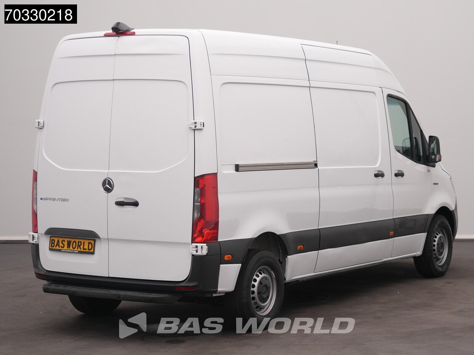 Mercedes eSprinter 312 112 L2H2 100% Elektrisch 55kWh 168km, Automaat, Stof, Gebruikt, Wit