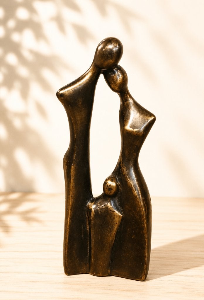bronzen beeld / Familie met 1 ,2 EN 3 KINDEREN, Ophalen of Verzenden, Brons, Beeld
