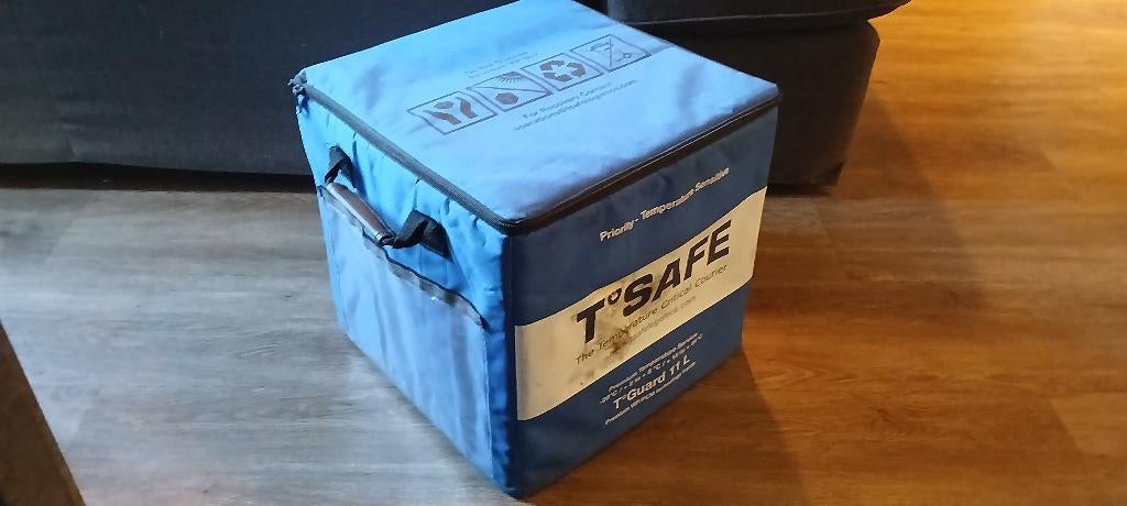 koelbox va-Q-tec 11L (T-SAFE) – compleet met koelelementen, Ophalen, Zo goed als nieuw, Koeltas, Koelelement