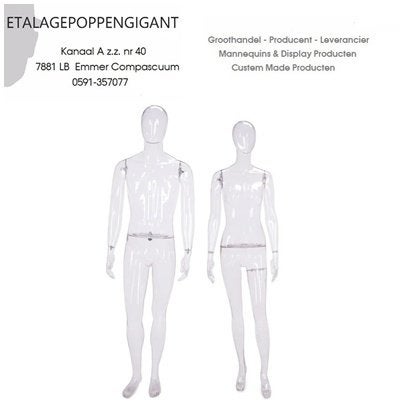 Nieuw: Heren Mannequins-Etalagepoppen Helder Transparant EPG, Kleding | Heren, Overige kleuren, Maat 48/50 (M), Nieuw, Ophalen of Verzenden