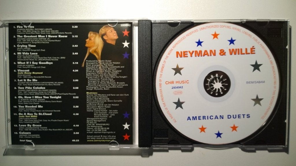 Benny Neyman & Willé - American Duets, Ophalen of Verzenden, Zo goed als nieuw, Pop, Album