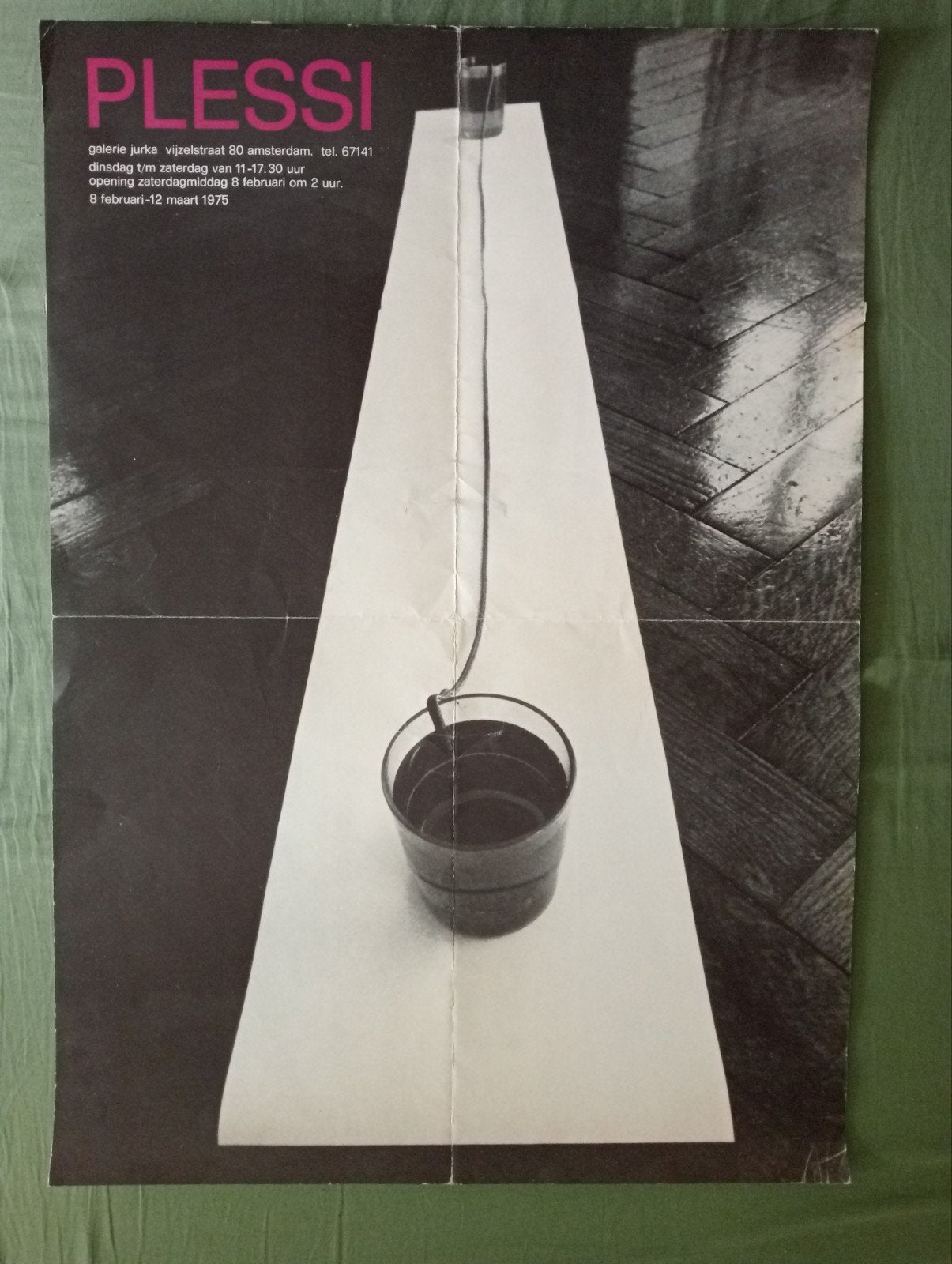 Fabrizio Plessi Affiche Conceptual Art 1975, Ophalen of Verzenden, Gebruikt