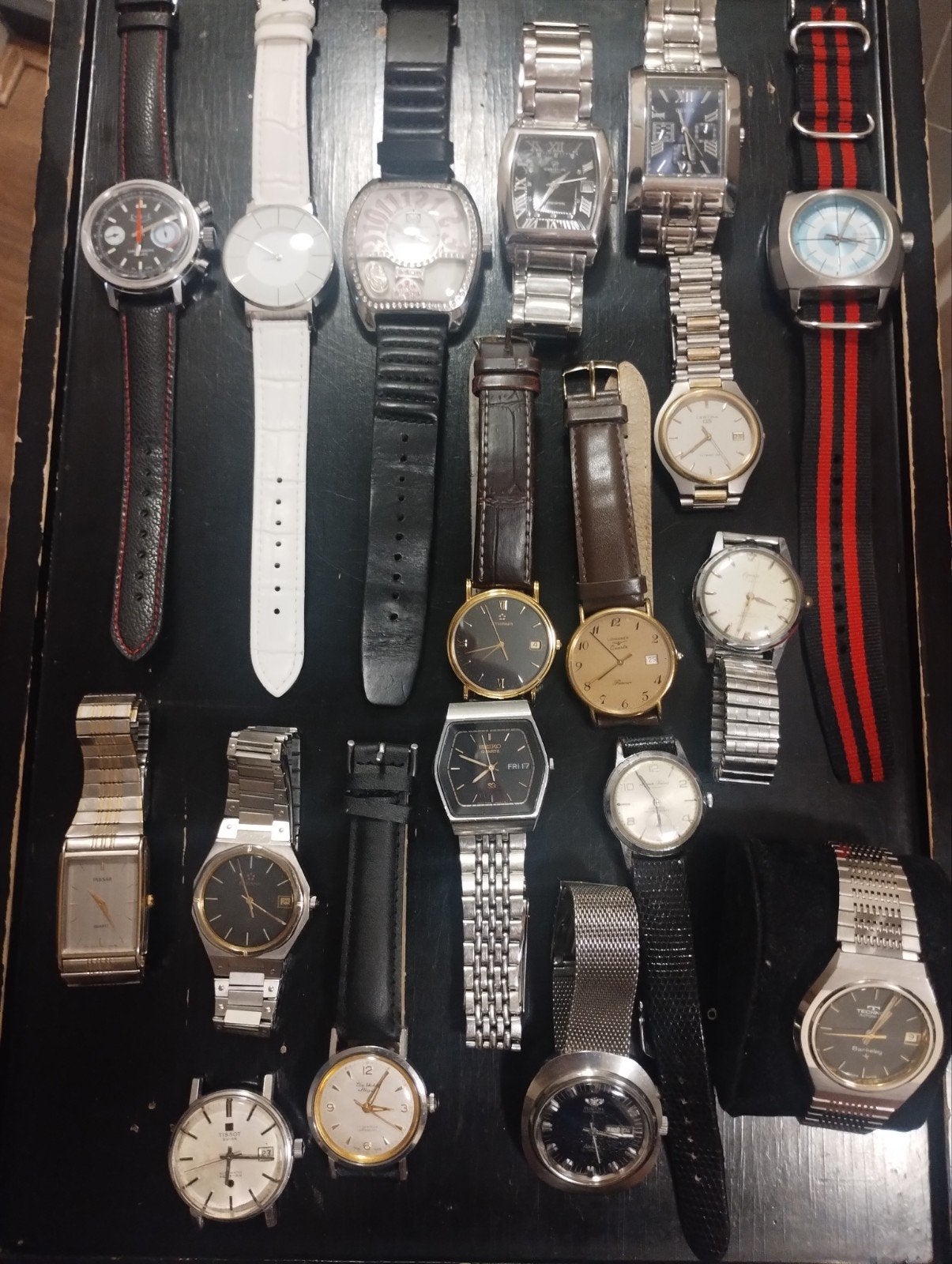 Horloges 50+ stuks wo Seiko, Enicar, Britix, Cyma, CWC, Sieraden, Tassen en Uiterlijk, Ophalen, Seiko