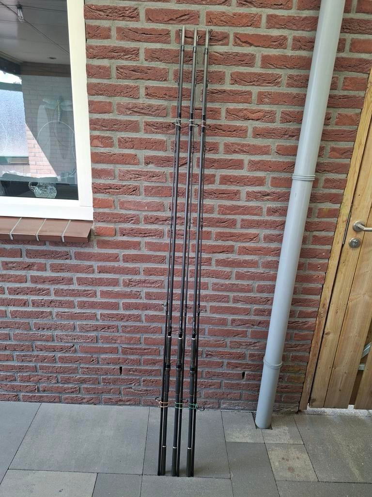 3 Schitterende 12ft Fox Warrior XT Karperhengels., Ophalen, Gebruikt, Werphengel