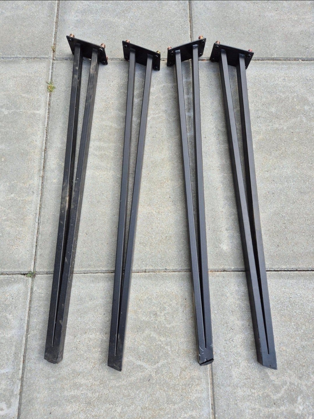 Set van 4 nieuwe, stevige metalen poten, Tafelpoot, 50 tot 100 cm, Nieuw, Ophalen of Verzenden