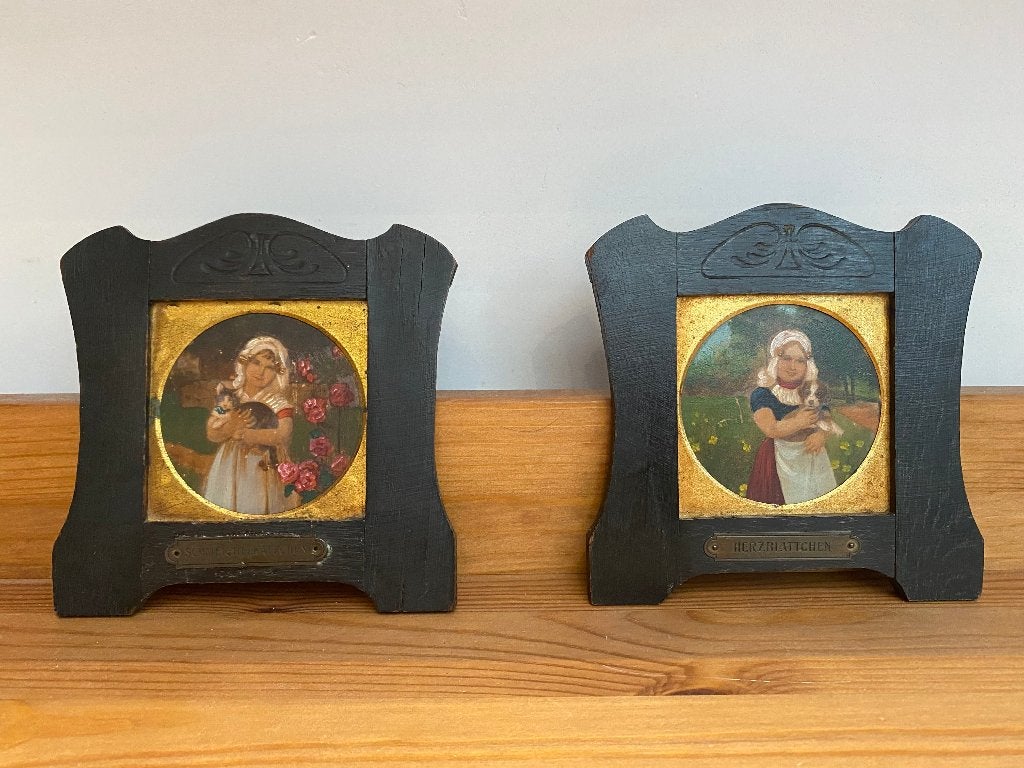 Antieke schilderijtjes, Ophalen of Verzenden, Overige stijlen, Portret of Personen