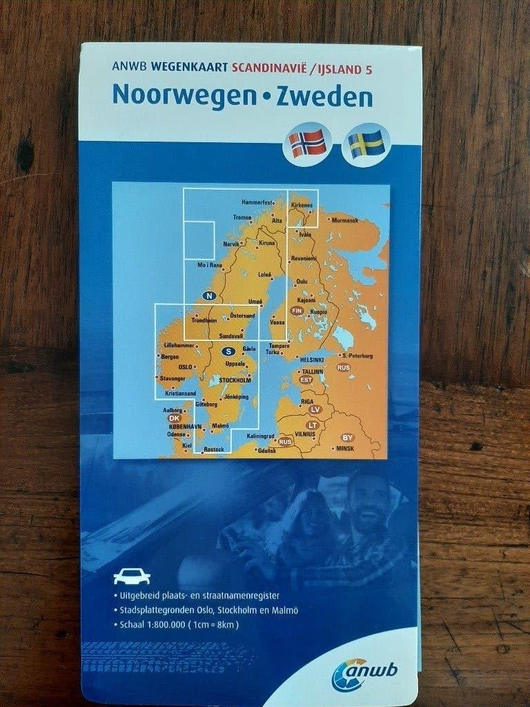 ANWB Wegenkaart Noorwegen Zweden, 2000 tot heden, Nieuw, Landkaart, Europa Overig