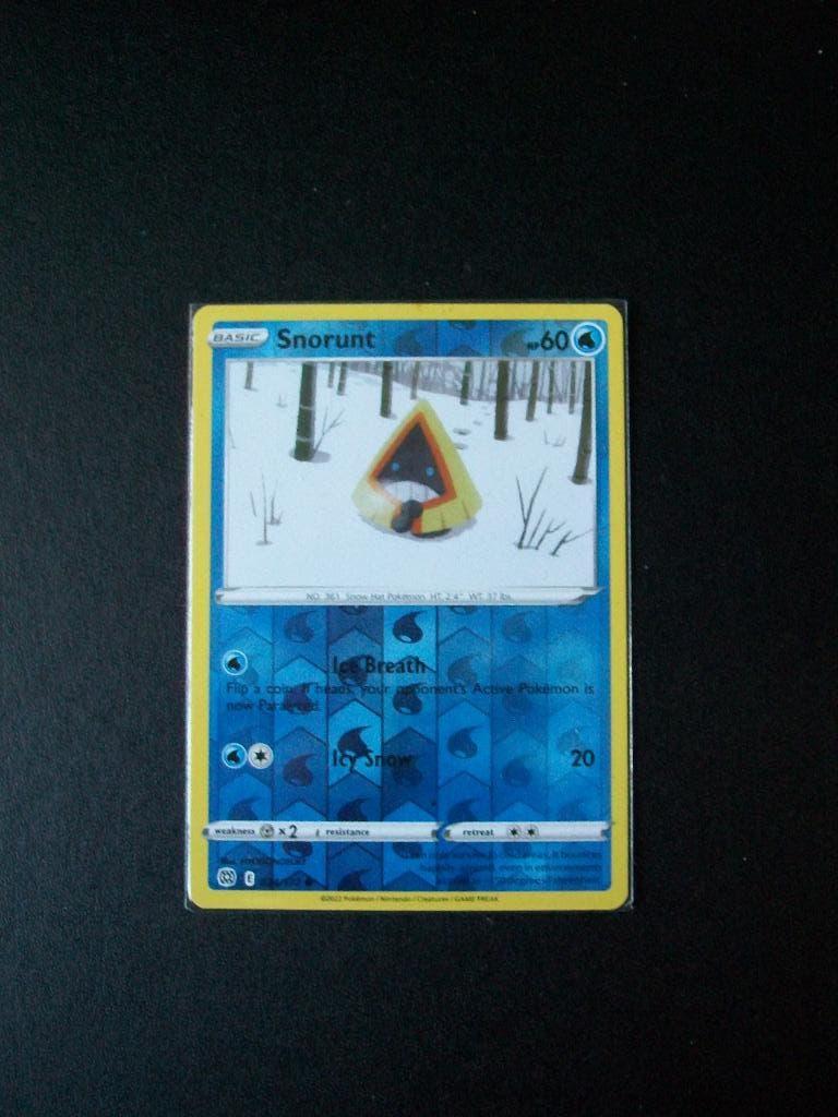 1548. Nieuwe Pokemon Kaart holofoil SNORUNT (034/172), Verzenden, Nieuw, Losse kaart, Foil