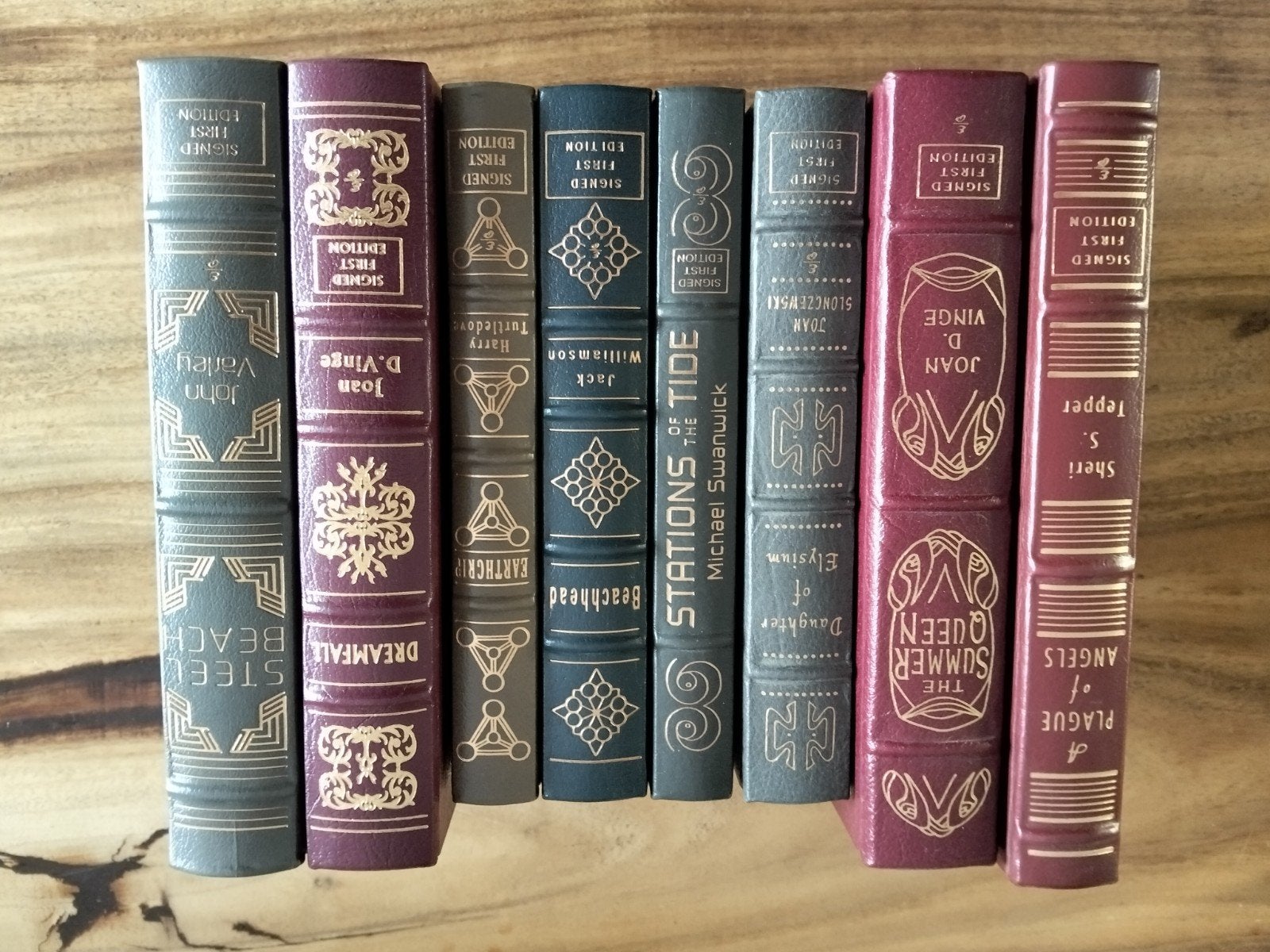 7 gesigneerde Easton Press boeken, eerste editie, leer, Boeken, Ophalen of Verzenden