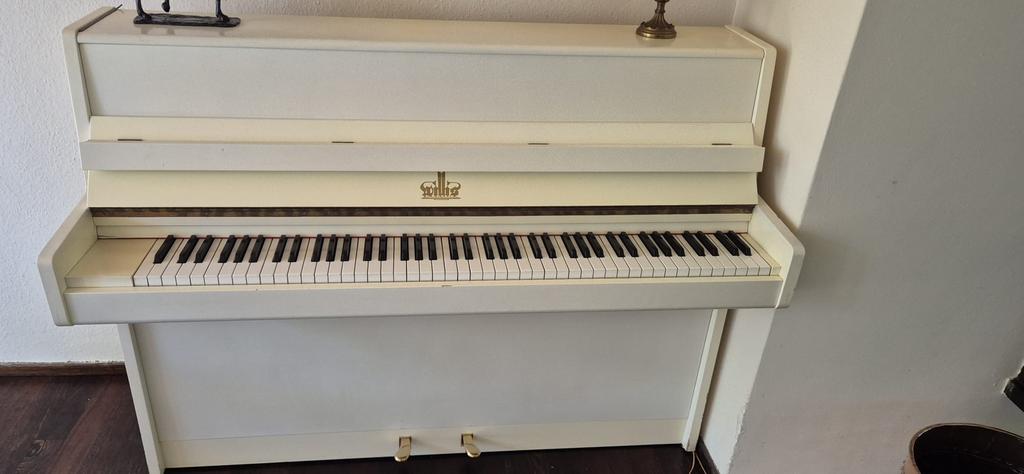 Muzikale blikvanger: Piano crème jaren 60-80, Ophalen, Gebruikt, Wit