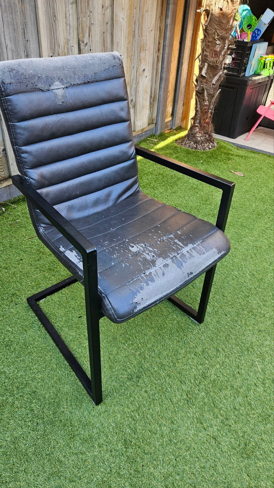 oud ijzer 6x stoelen. gratis, Ophalen, Gebruikt, Zwart, Vijf, Zes of meer stoelen