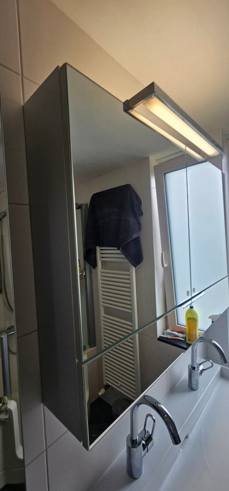 badkamer kasje met spiegel., Huis en Inrichting, Badkamer | Badkamermeubels, Ophalen, Minder dan 25 cm, Spiegelkast, Minder dan 100 cm