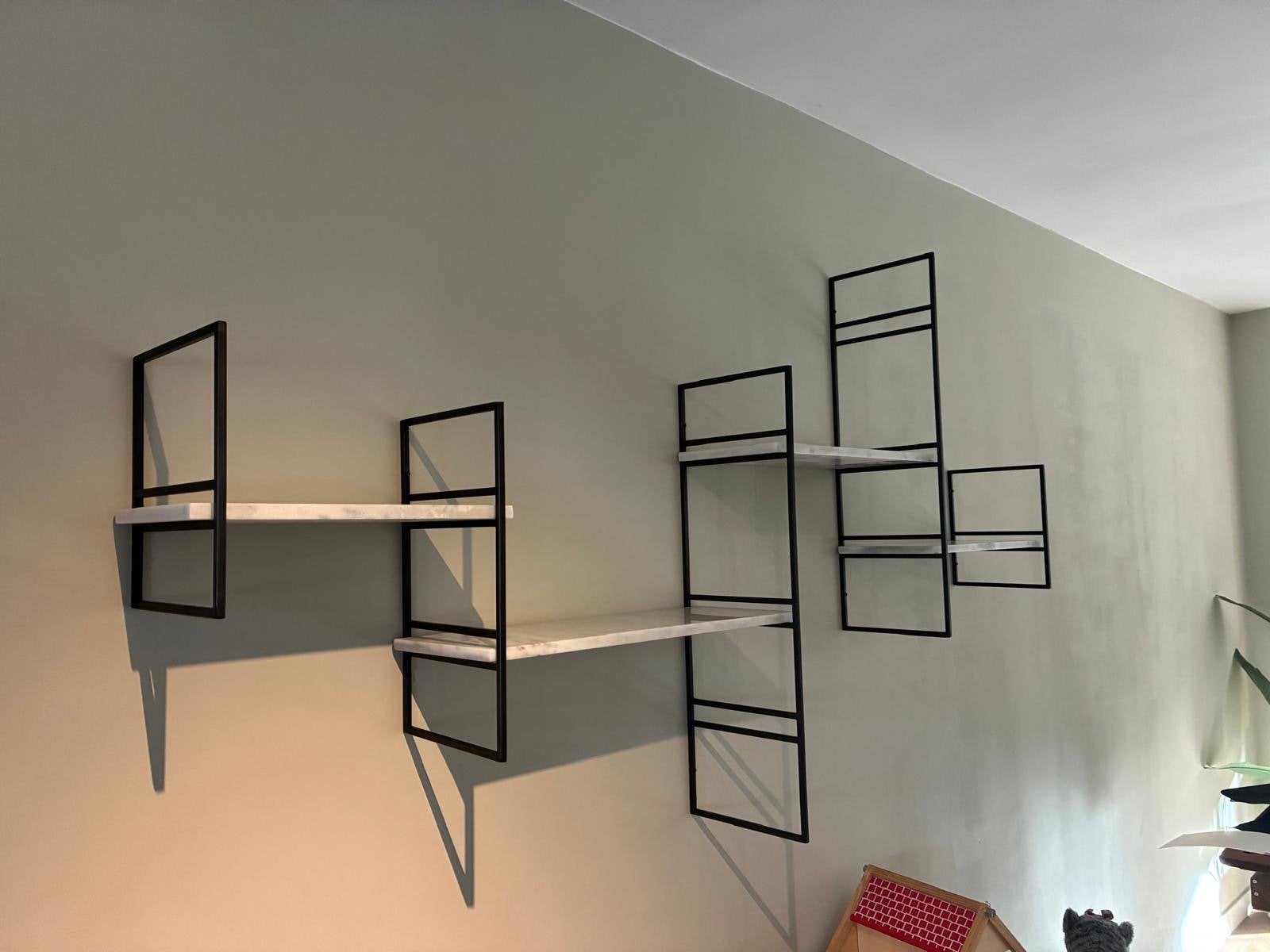 Magnus modulair wandrek van Furnified - Wit marmer, Met plank(en), 150 tot 200 cm, Ophalen of Verzenden, Zo goed als nieuw
