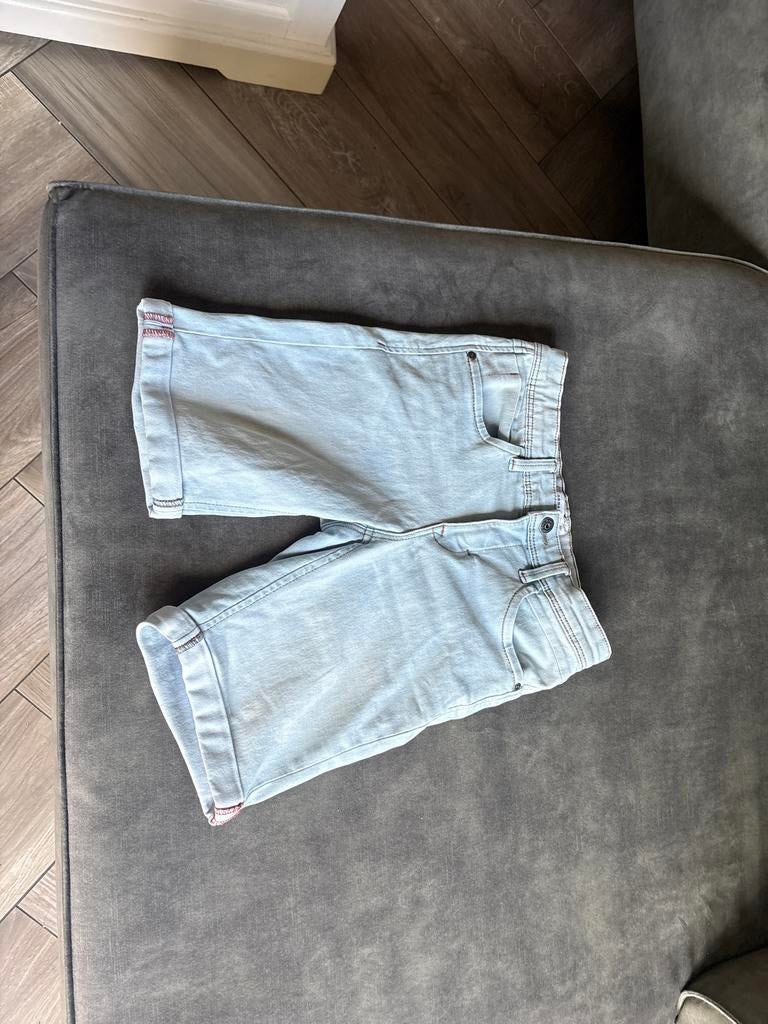 Stoere lichtblauwe denim shorts van Name It, Ophalen of Verzenden, Zo goed als nieuw, Jongen of Meisje