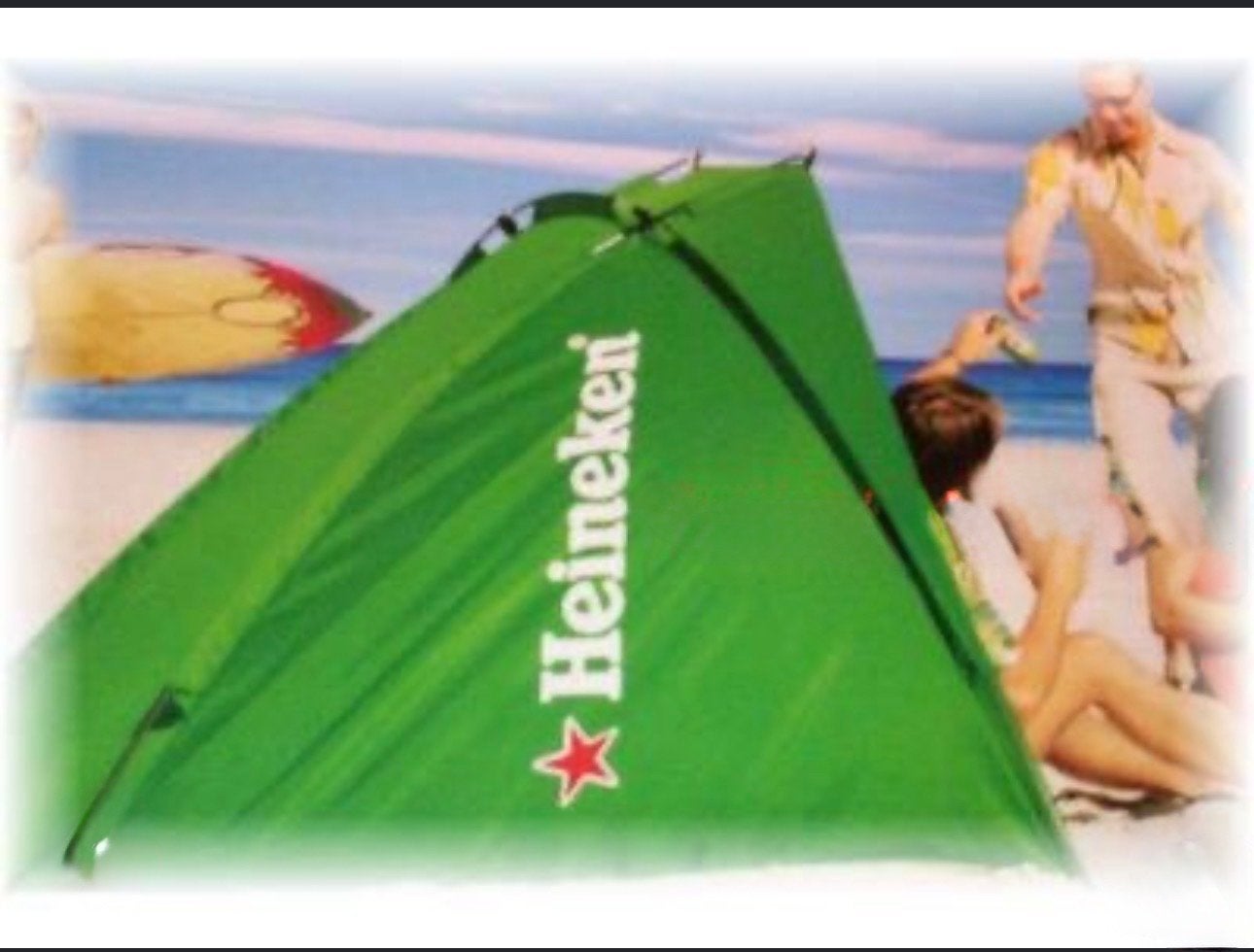 Heineken strandtent - Compact en Groen, Ophalen of Verzenden, Gebruikt
