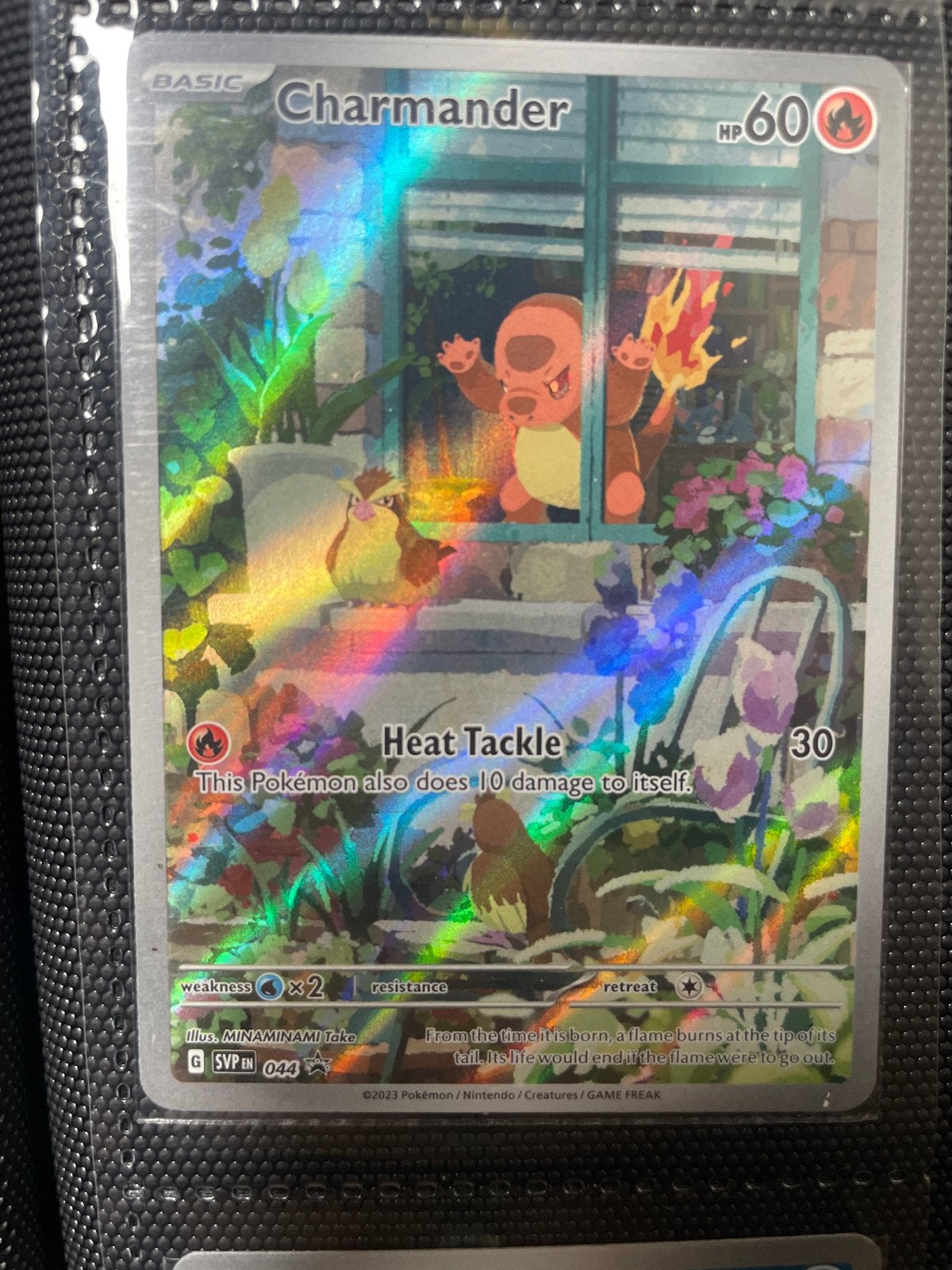 Charmander Full Art Promo Pokémon Kaart - Zo Goed als Nieuw, Ophalen, Zo goed als nieuw, Losse kaart, Foil