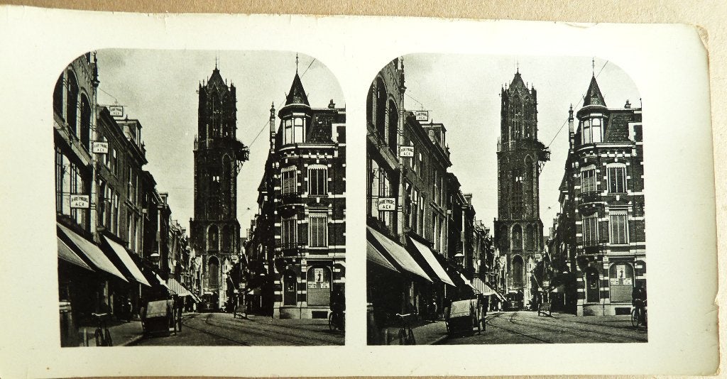 Utrecht Zadelstraat stereo kaart begin 1900, Ophalen of Verzenden, Voor 1920, Ongelopen, Utrecht