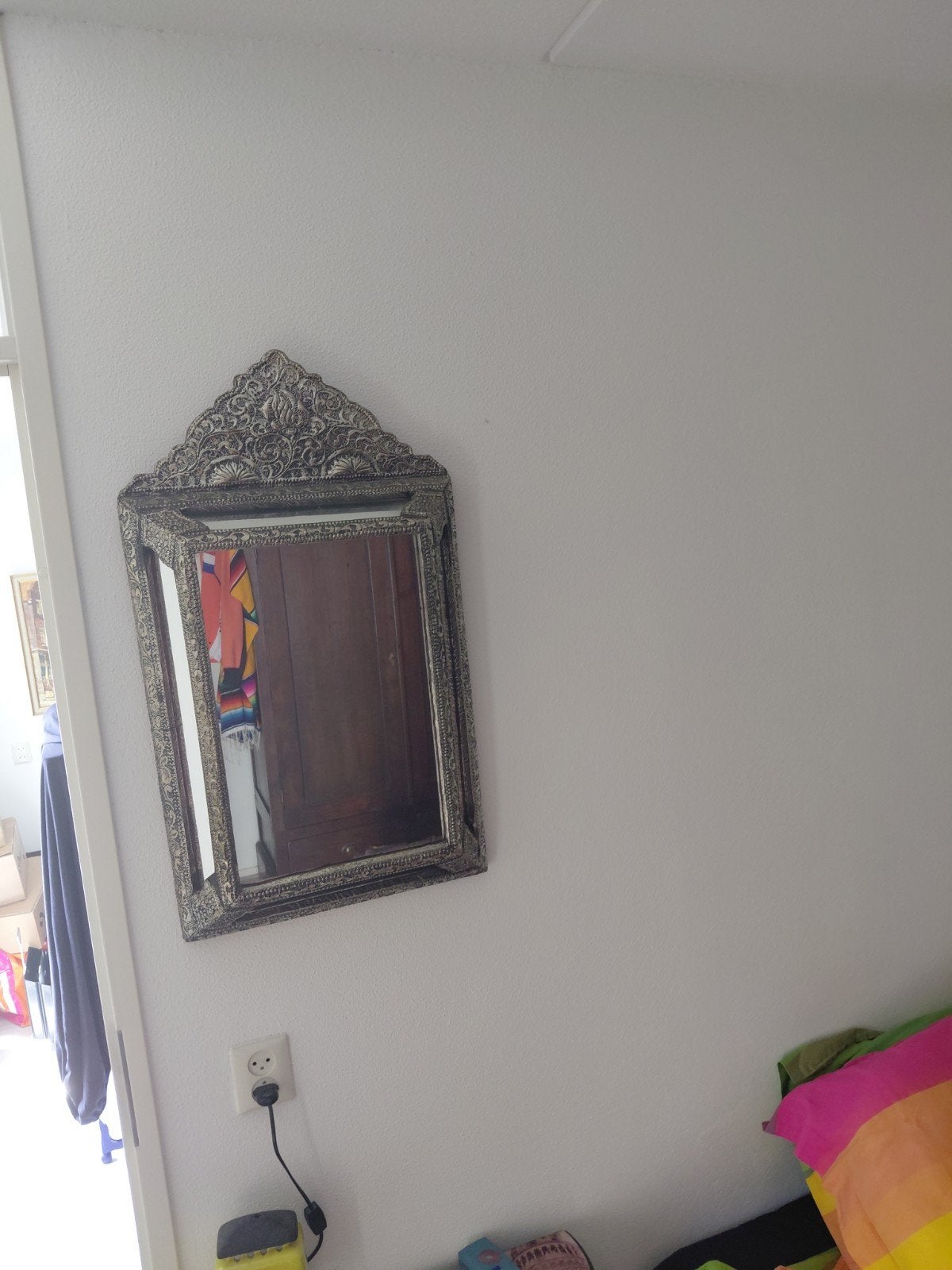 Antique arabic mirror antieke spiegel ca 1920 1930, Ophalen, Overige vormen, Minder dan 50 cm, Minder dan 100 cm