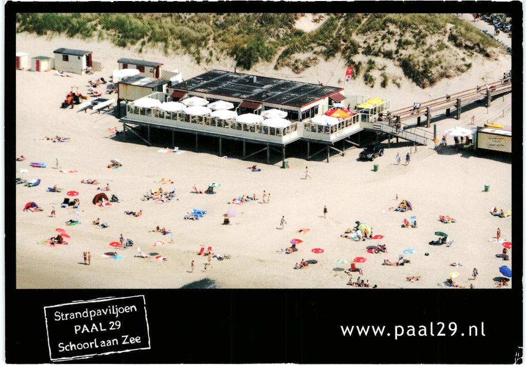 801299 Schoorl Strandpaviljoen Paal29 Onbeschreven, Verzamelen, Ansichtkaarten | Nederland, Ongelopen, Noord-Holland, 1980 tot heden
